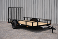 6' x 10' Carry-On Single Axle Utility Trailer – Heavy-Duty Open Deck Trailer with 4-Foot Rear Mesh Ramp and 2,990 lb. GVWR
