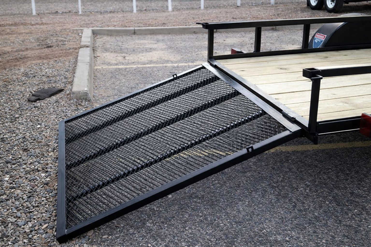 5' x 10' Carry-On Heavy-Duty Utility Trailer – Wood Floor Open Utility Trailer with 4-Foot Rear Mesh Ramp and 2,990 lb. GVWR